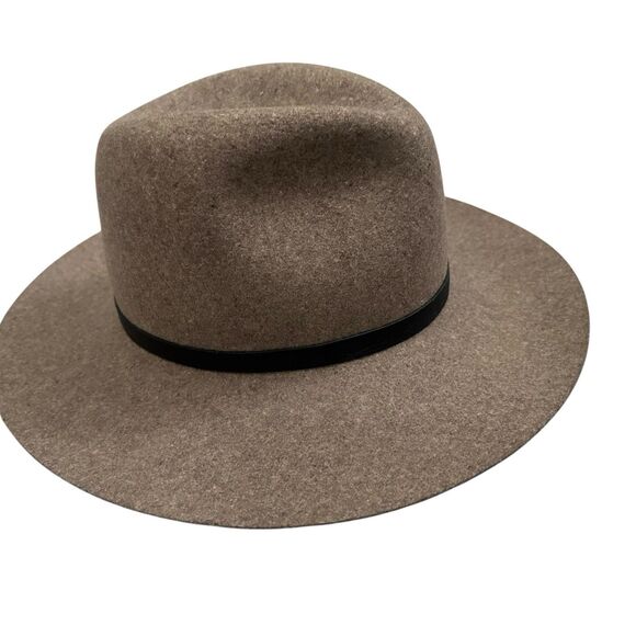 Janessa Leone Wool Fedora Hat Wide Brim Brown Made in USA Women’s Small main image 8